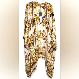 Artist Boho Gypsy Festival Yoga Lagenlook Kimono  Cover-Up New